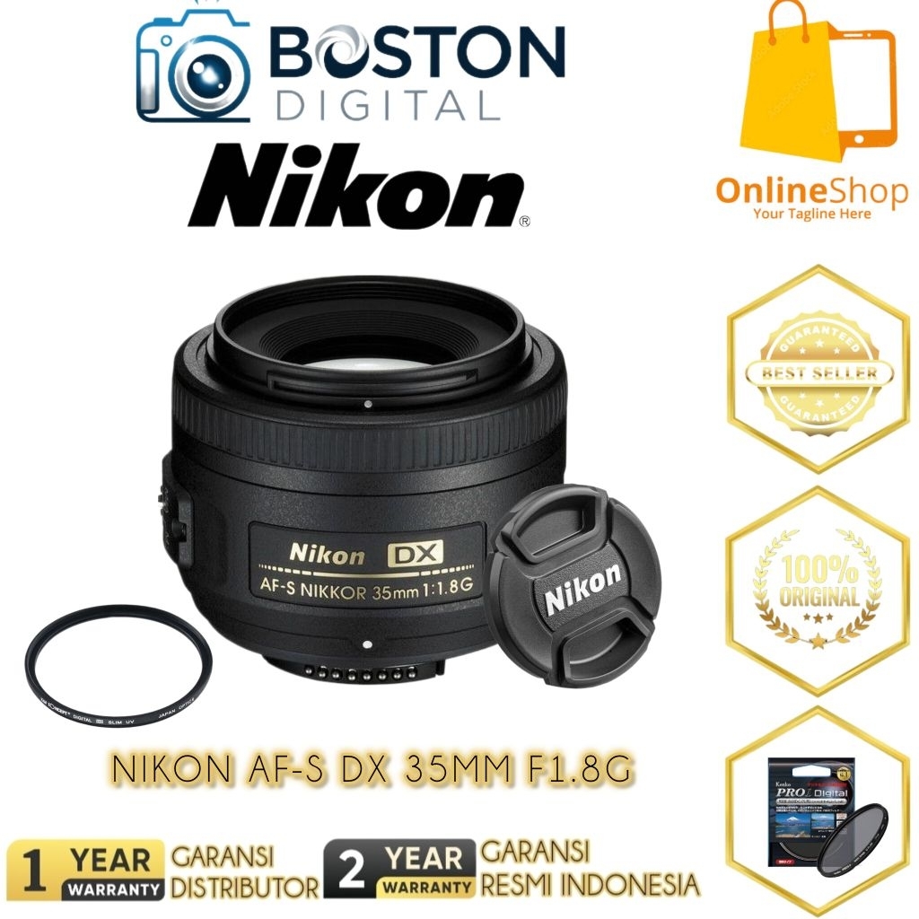 NIKON AF-S DX 35MM F1.8G /  LENSA NIKON AF-S DX 35MM F1.8G