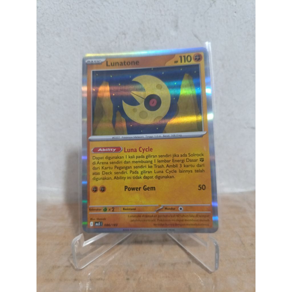 Lunatone Holo MA3 086/193 Pokemon Indonesia