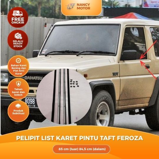 Nancy Motor Pelipit List Karet Pintu Kaca Mobil Taft dan Feroza Karet Elastis
