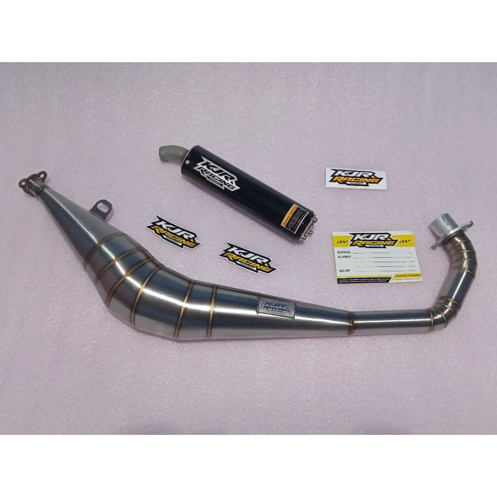 KNALPOT SATRIA HIU LUMBA RGX RGV RK COOL MODEL BM POWER STAINLES ORIGINAL KJR RACING INDONESIA