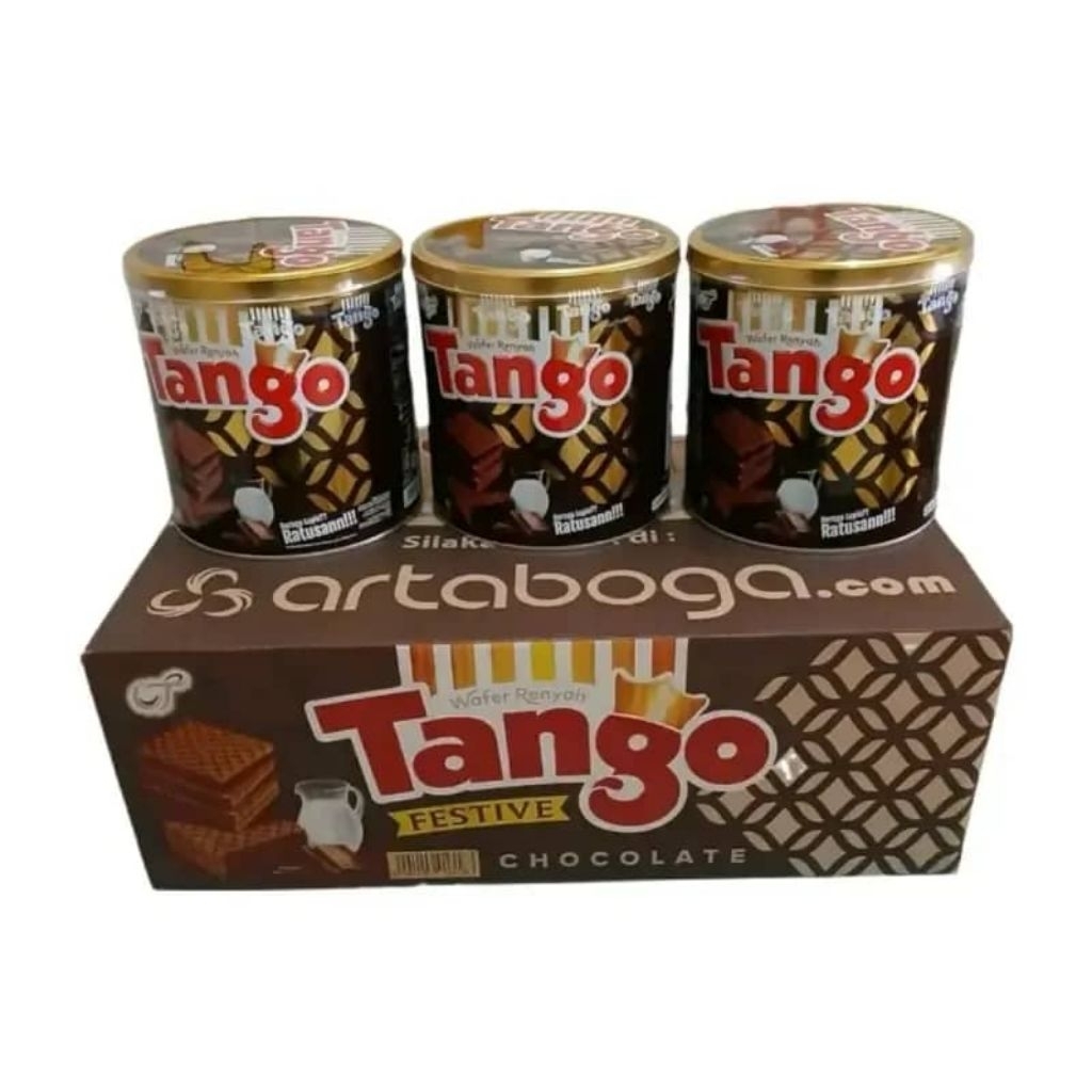 1Karton isi 6kaleng TANGO Wafer Coklat 240gr