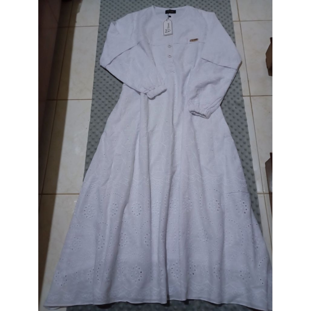 MIDI dress putih KATBOL by hawa premium