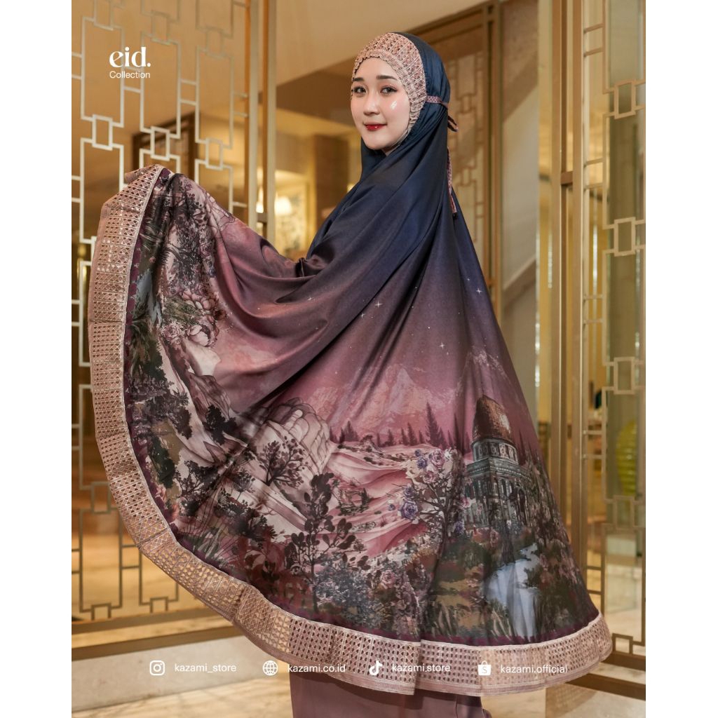 READY STOCK MUKENA TELEKUNG SOUL OF QUDS by Kazami Store