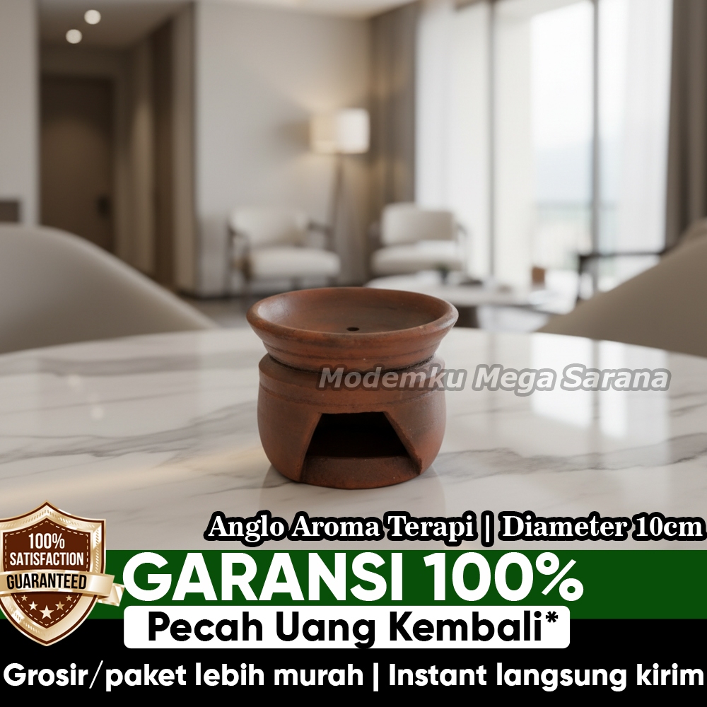 Anglo Tungku Gerabah Aroma Terapi Bakar Ratus Dupa Bukhur Tanpa Tutup Tanah Liat