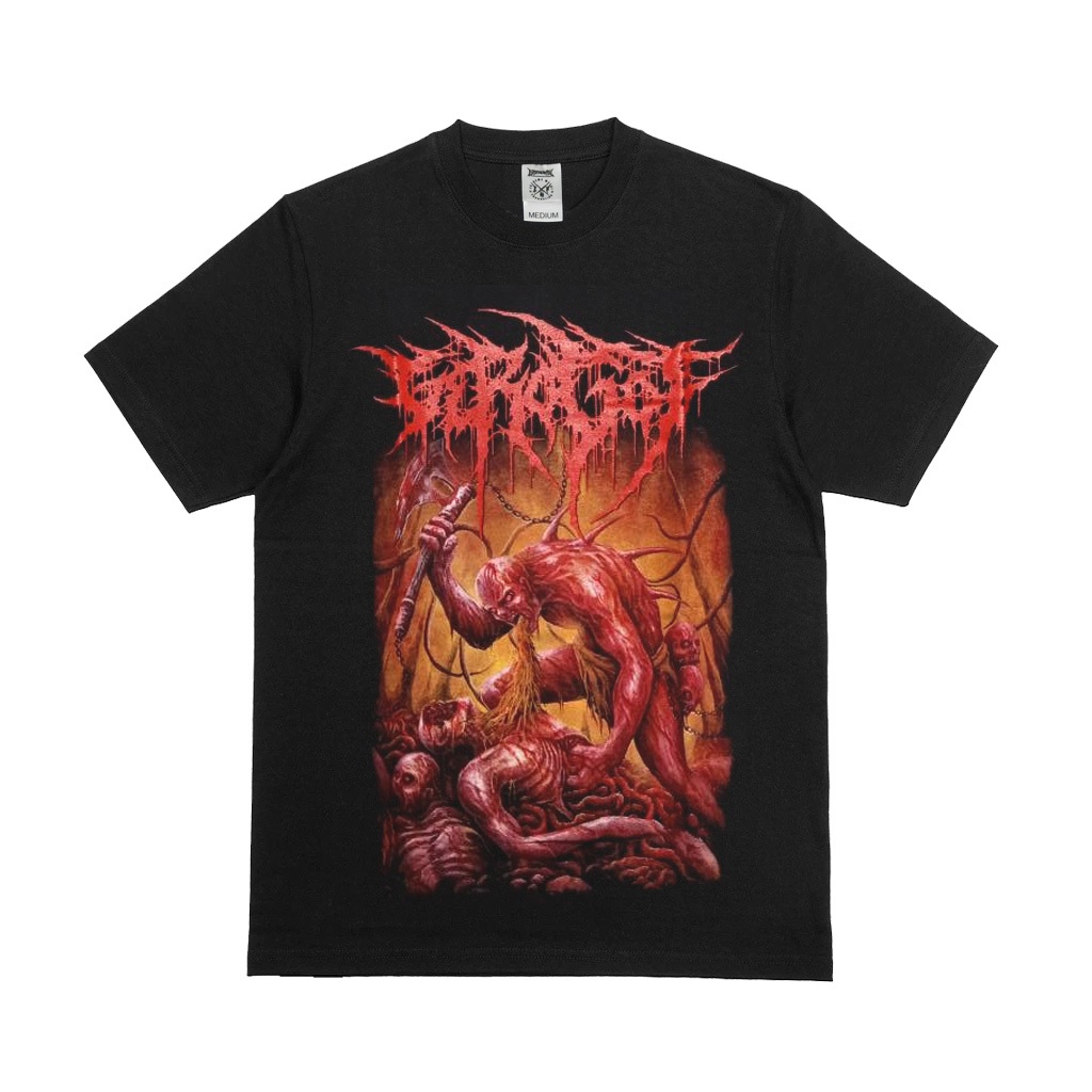 T-SHIRT GEROGOT - Vomit Splashes of treason foul - black Extreme metal kaos band original Indonesia
