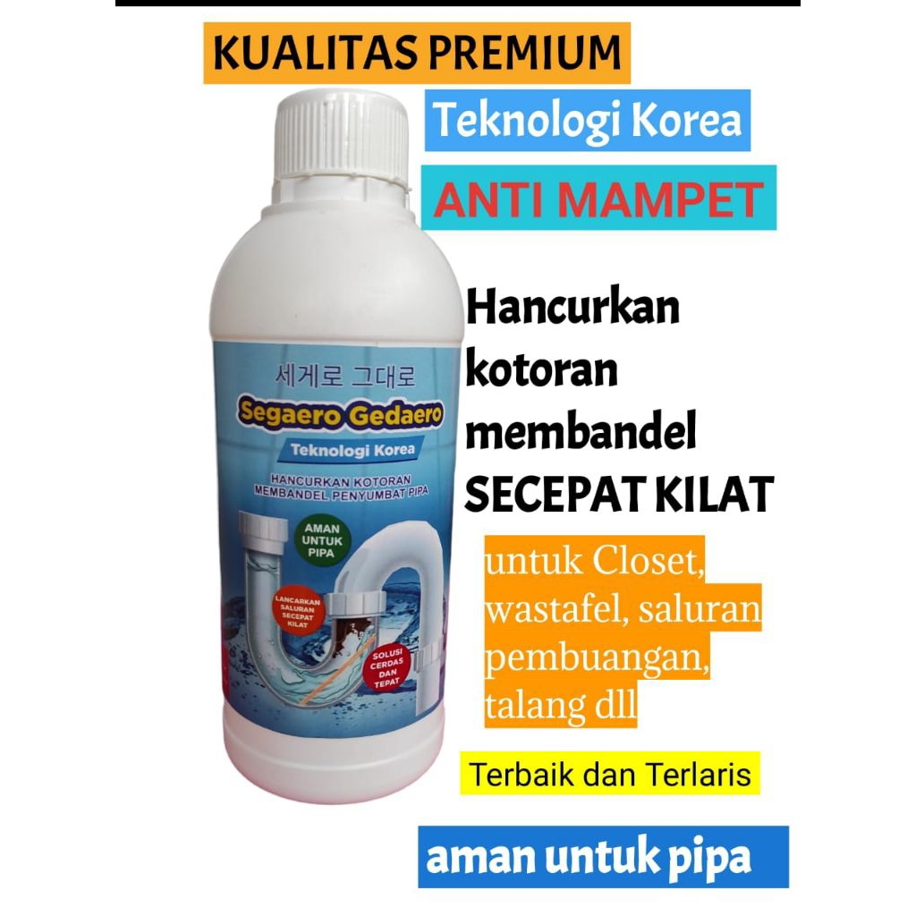 SEGAERO TURBO POWER ANTI SUMBAT Obat Cairan Anti Sumbat Cara Mengatasi Mampet  Wc Saluran Air Wastaf