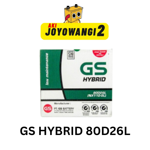 Aki 12V 70Ah GS Astra Hybrid 80D26L  – Aki Mobil PRODUK ASLI 100% ORIGINAL