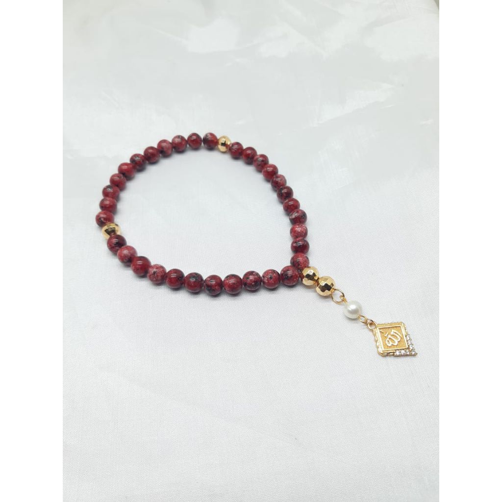 TASBIH BATU ALAM MIX MUTIARA AIR TAWAR LOMBOK
