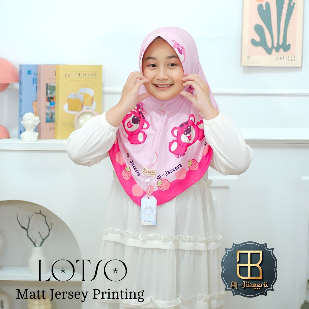 HIJAB AL JAZEERA LOTSO//HIJAB MOTIF ANAK//HIJAB INSTAN ANAK