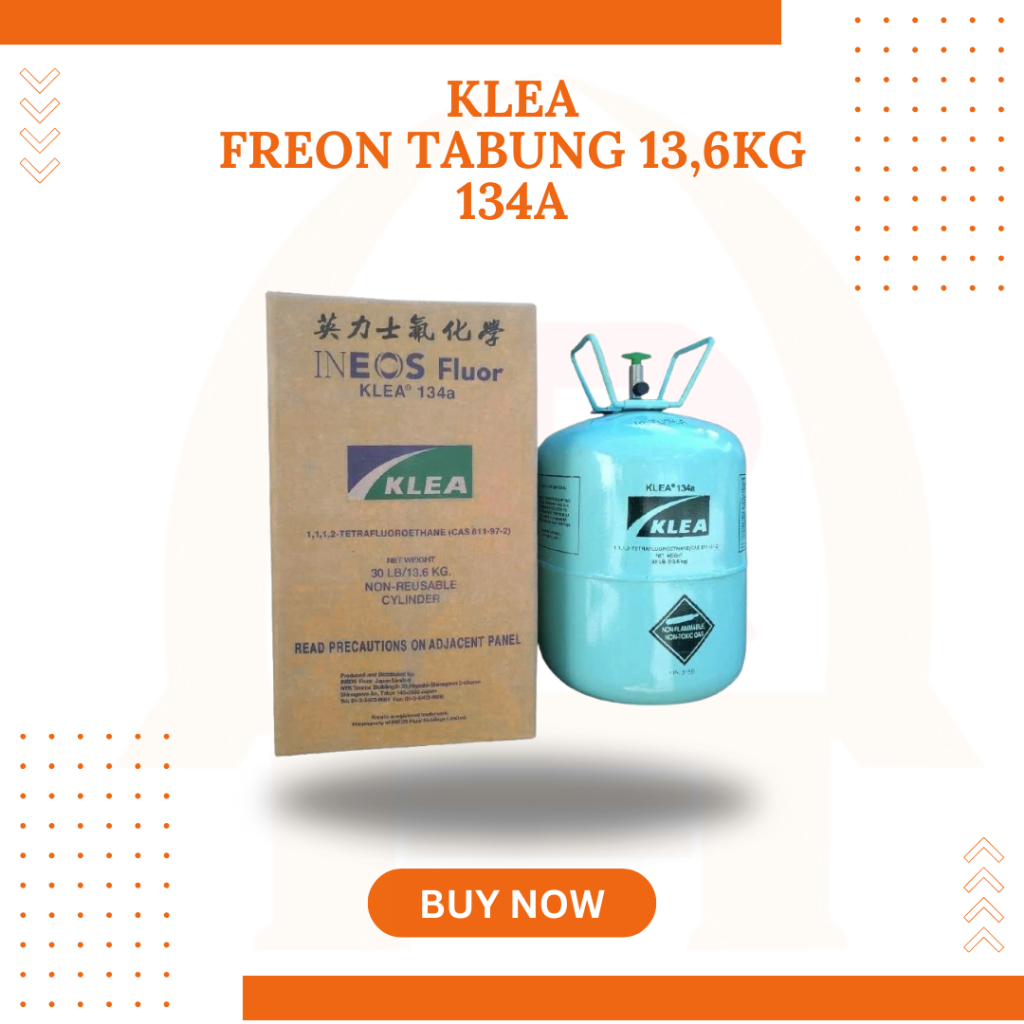 KLEA Freon R134 A Tabung 13.6 Kg Murni 100% Ac Mobil Ac Kulkas