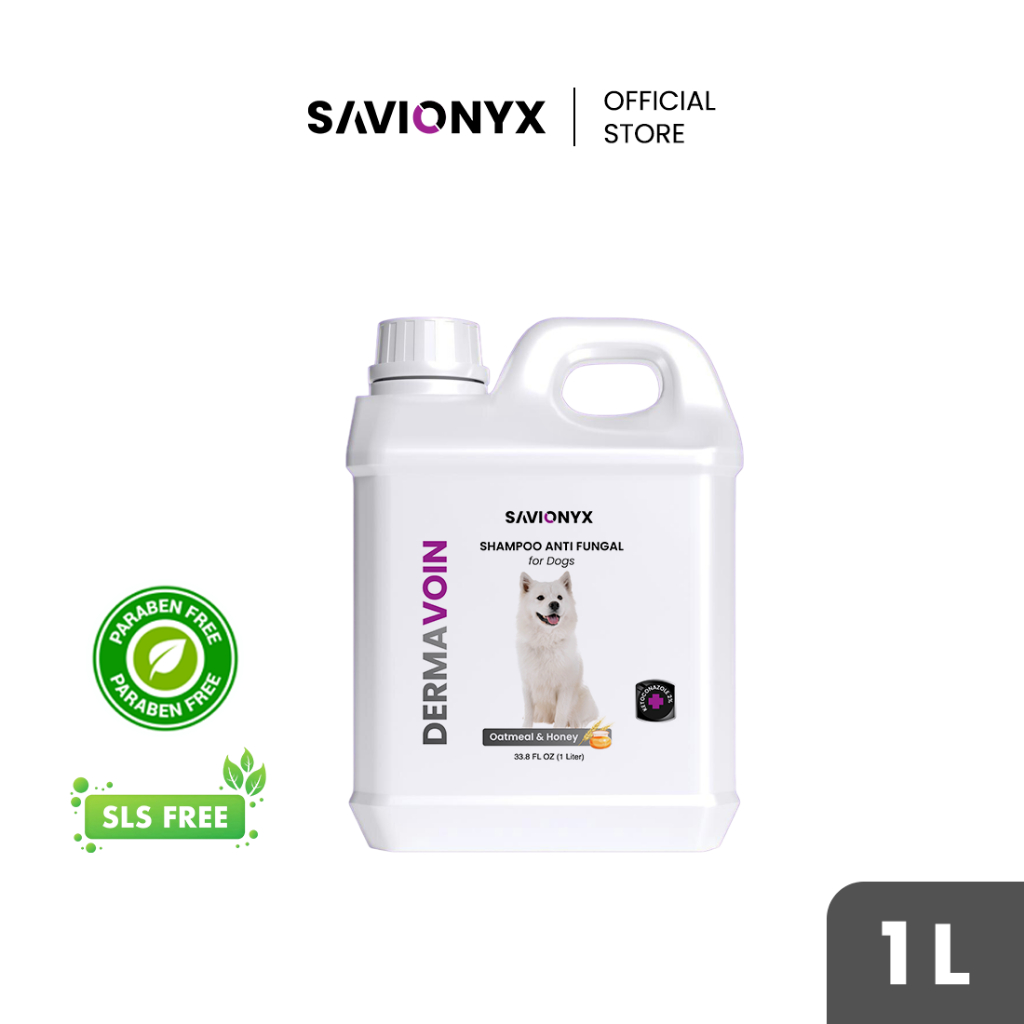 SAVIONYX Dermavoin Shampoo Anjing - Shampoo Anti Jamur dan Anti Gatal Anjing - 1 Liter