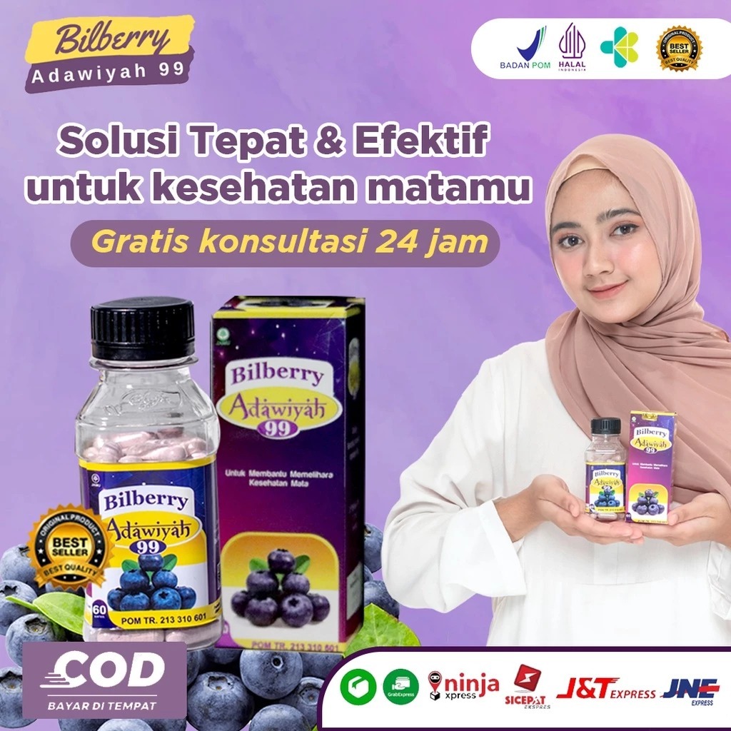 Kapsul Bilberry Adawiyah Obat Mata Minus Katarak