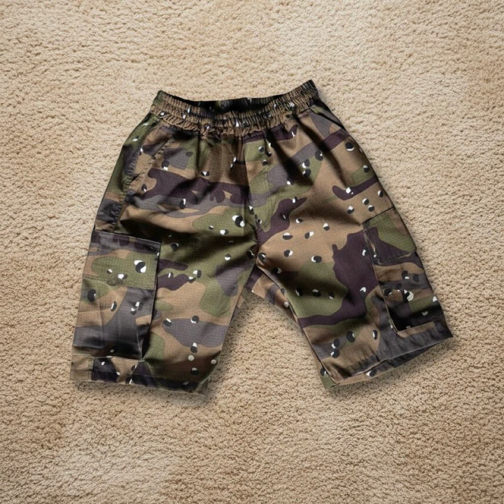 Celana Cargo Pendek Camo Premium