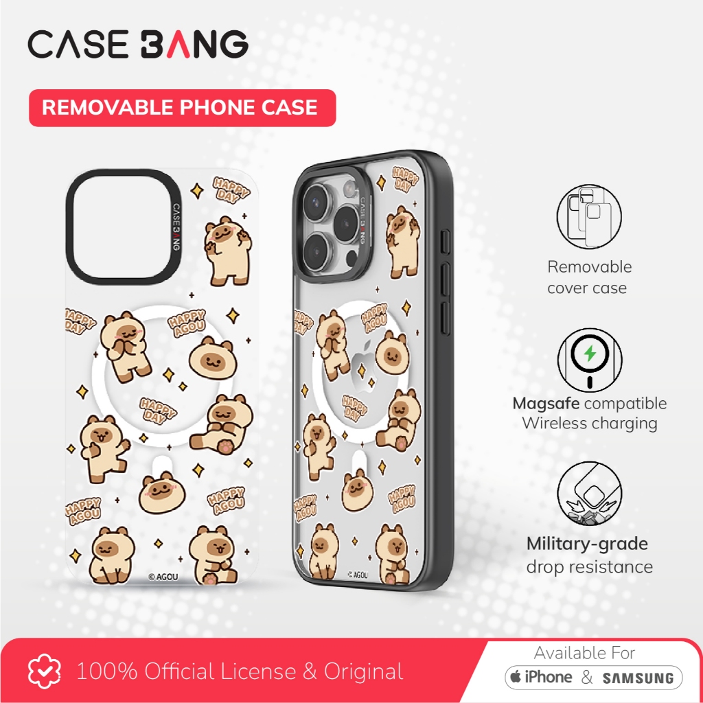Casebang Removable Phone Case Cover Agou Series - Cute Doggy Cat Casing Iphone