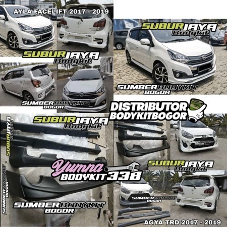 BODYKIT AGYA AYLA TAHUN 2017 - 2019 BODYKIT AGYA TRD 1.2 BODYKIT AYLA FACELIFT 2017-2019