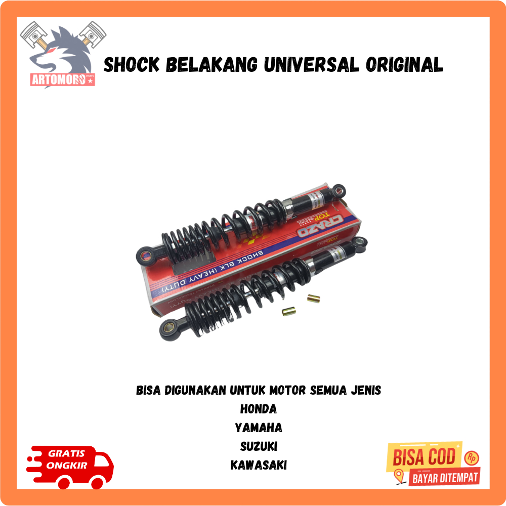 Ori Shock Belakang 340 MM Beban Berat 300 kg Supra 125 GL pro - Shock Motor universal Original