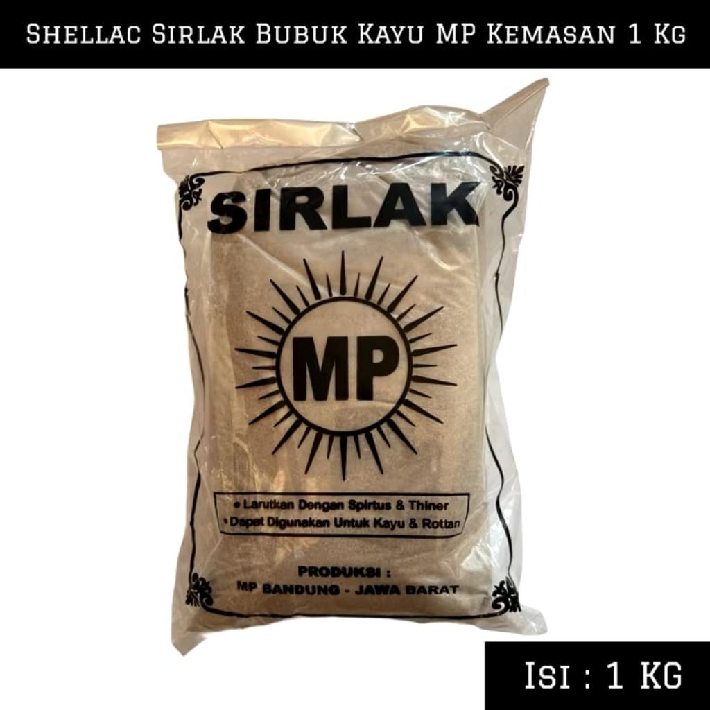 Sirlak Shellac Sandarlak Bubuk MP Kemasan 1 Kg | Sirlak MP Ekonomis Berkualitas