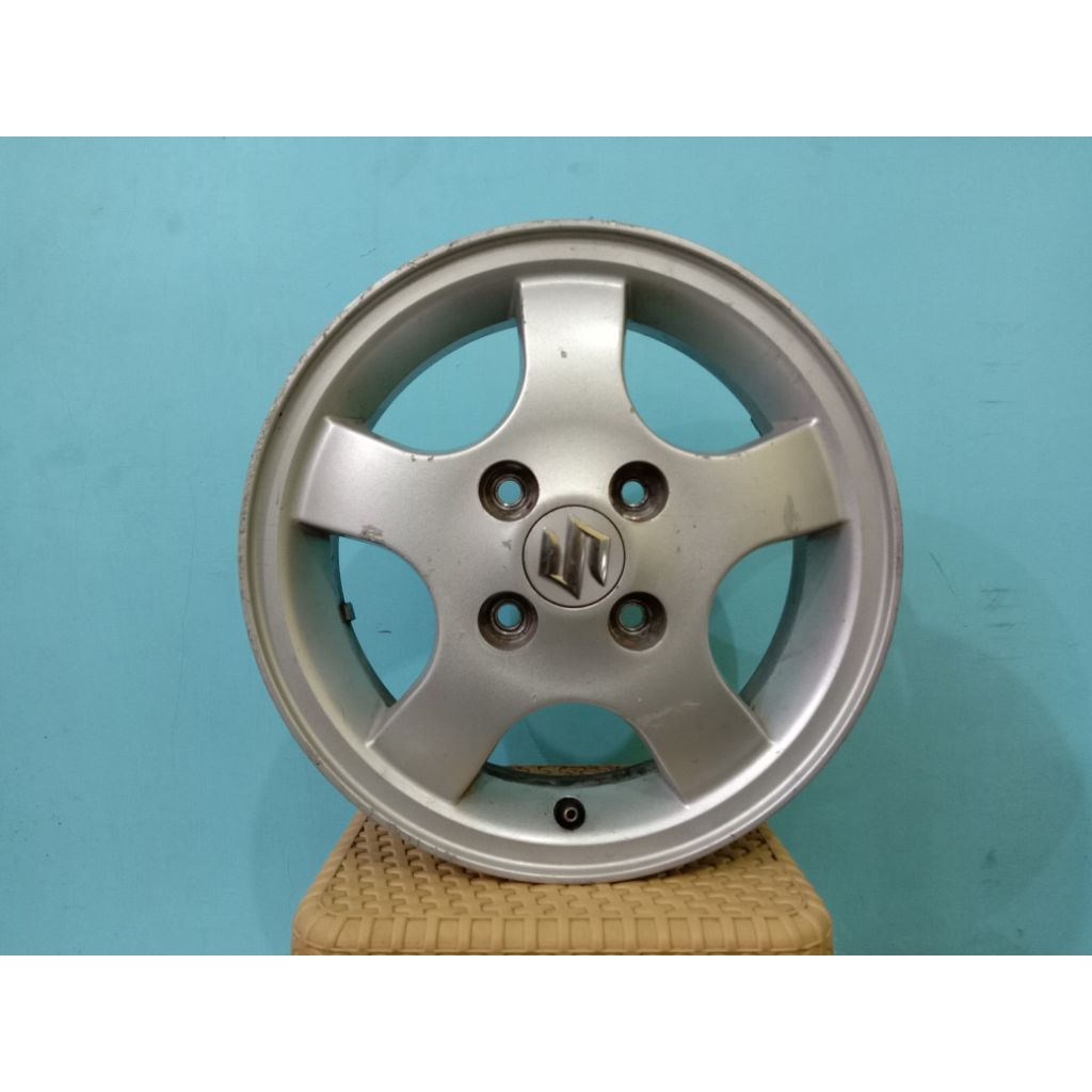 VELG OEM SUZUKI KARIMUN RING 13 PCD 4X100 ORIGINAL SILVER VELG KARIMUN ESTILO ALTO SPLASH