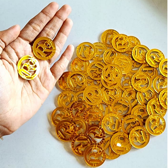 (1 Hari Jadi) Label Akrilik Bulat/ Label Hijab Akrilik Bulat / Label Baju Murah/