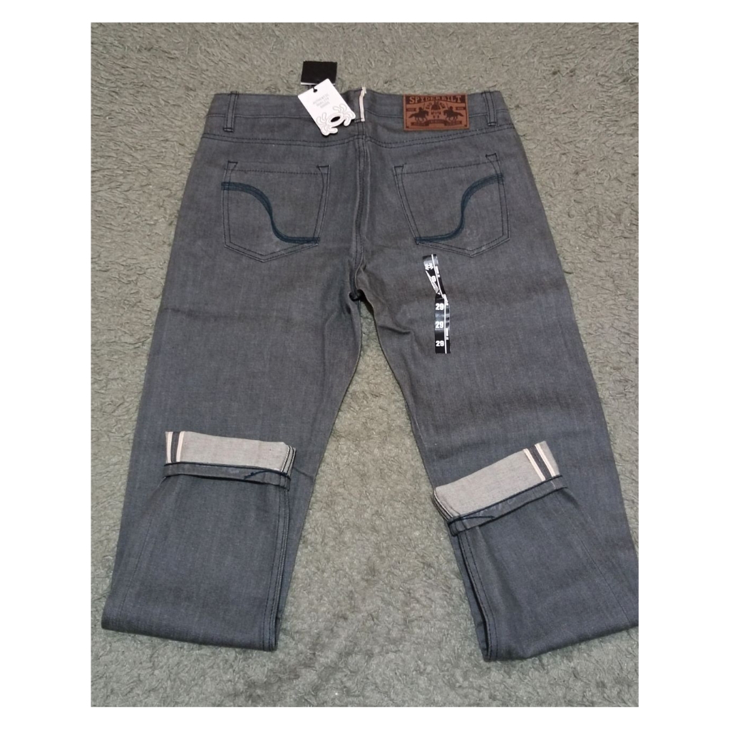 Spyderbilt Selvedge quirk evo denim 3.0 grey BNWT original murah