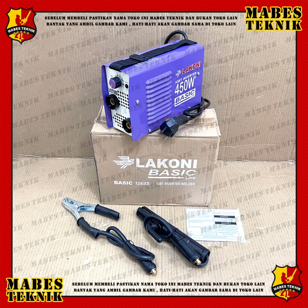 LAKONI BASIC 124IXS MESIN TRAVO LAS LISTRIK WATT KECIL 450W 120A IGBT