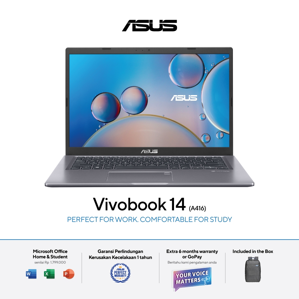 Asus A416EP-FHD5211/FHD5212-i5-1135G7-MX330-8GB-256GB+1TB-W10H+OHS2019