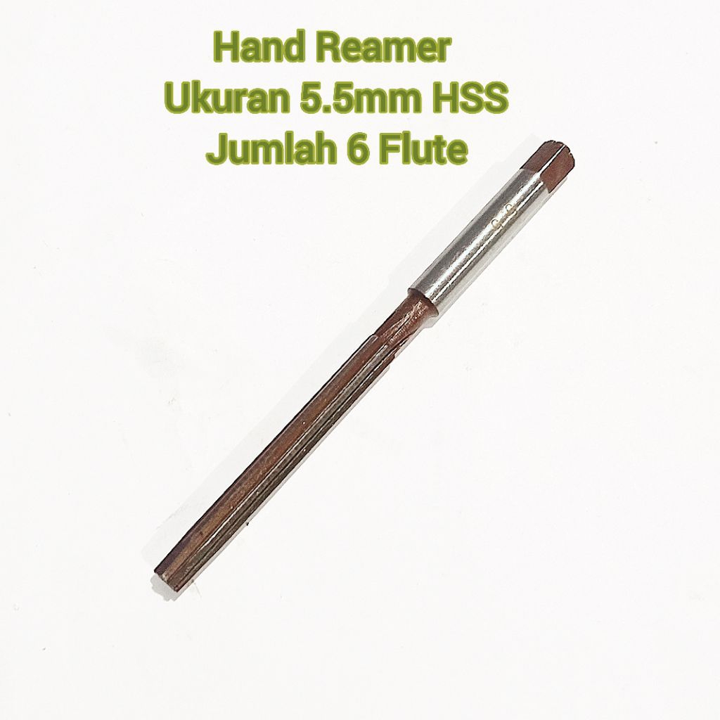 KS00856 Hand Reamer 5.5mm HSS Stright Reamer Flute 6