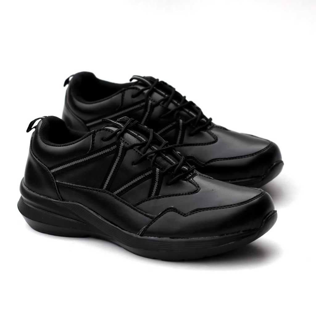 DEMOUS - Sepatu Sneakers Pria Hitam Chunky Shoes Sport Casual Pria