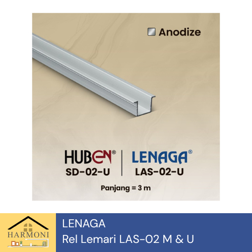 LENAGA Rel Lemari Tanam Sliding U Rel Lemari Sliding M