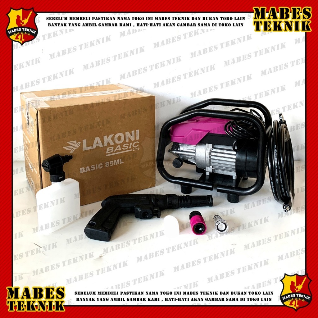 JET CLEANER 500 WATT LAKONI BASIC 85 M - MESIN STEAM CUCI MOTOR MOBIL LAKONI BASIC 85ML - 85 ML