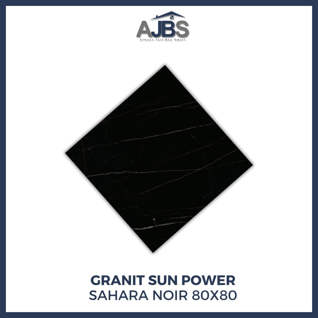 SUN POWER Granit Lantai Glazed Polished 80x80 - SUN POWER GRANIT Sahara Noir Granit Lantai/Dinding