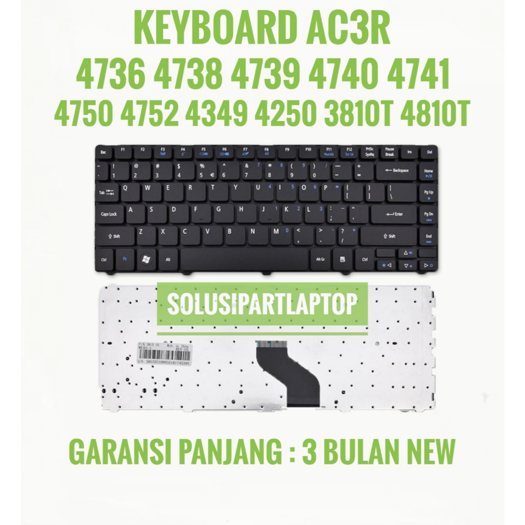 keyboard laptop Acer aspire E1-421, E1-431, E1-451, E1-471 hitam