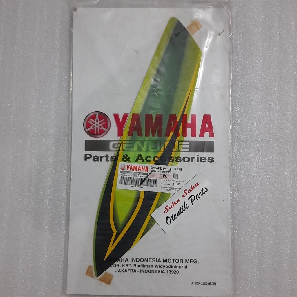 Stiker Striping Jupiter Z Burhan Hijau 2008 2009 Bagian Sayap Luar Ori Ygp l 2P2-F831Y-L0