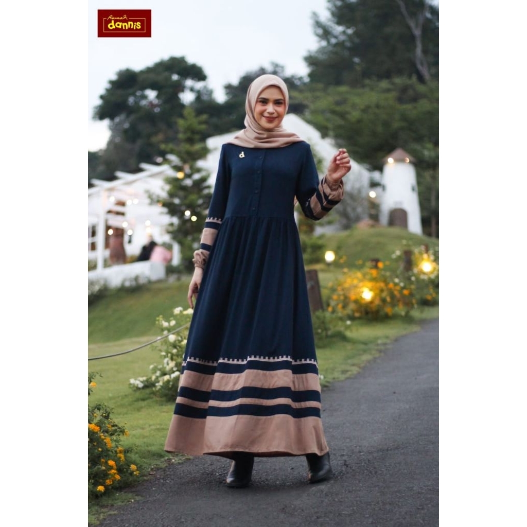 DANNIS GAMIS ABAYA DEWASA TERBARU (maroon,hitam,blue)2023/disc 15%