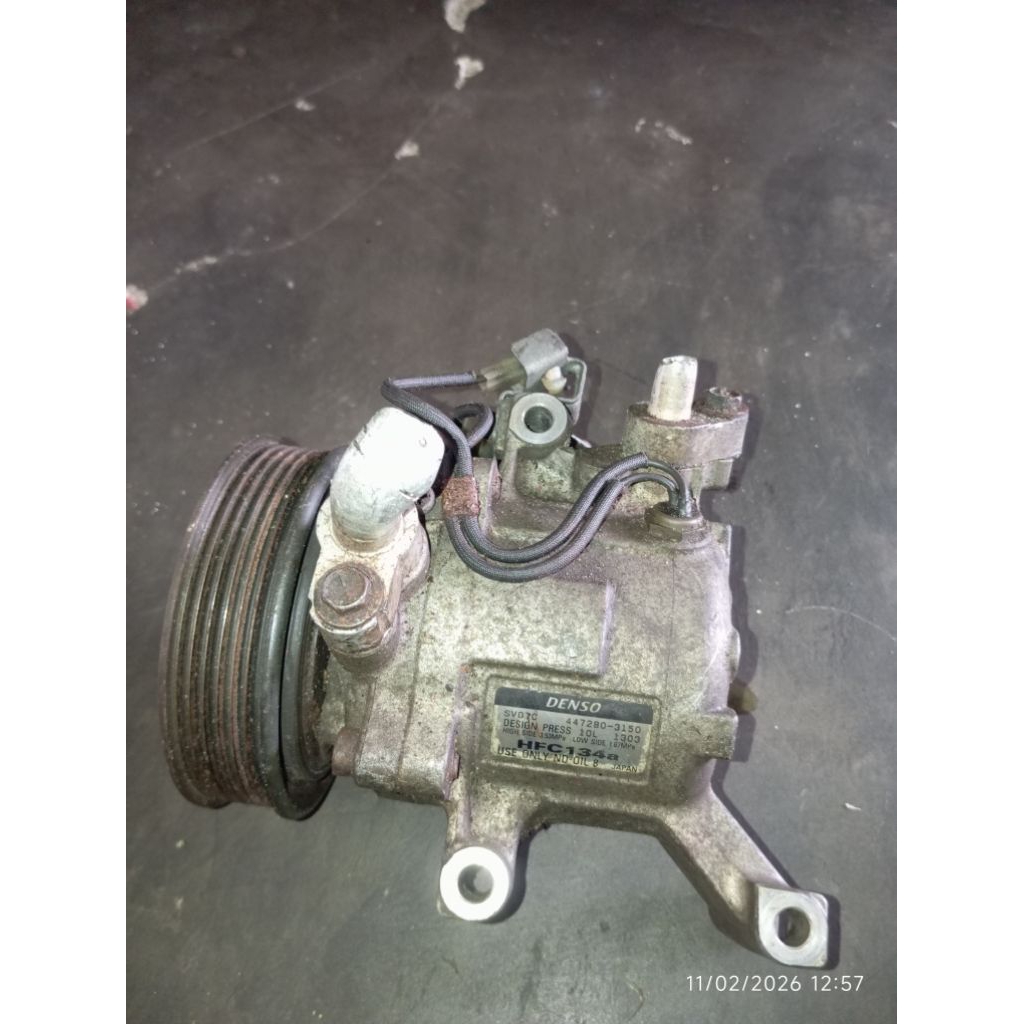kompresor ac Daihatsu sirion 1000cc original copotan