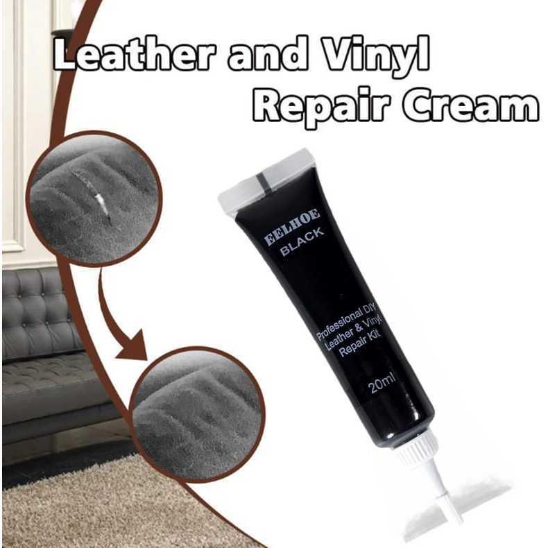 Krim Dempul Filler Reparasi Jok Kulit Mobil Repair Liquid 20ml (hitam) - G-919