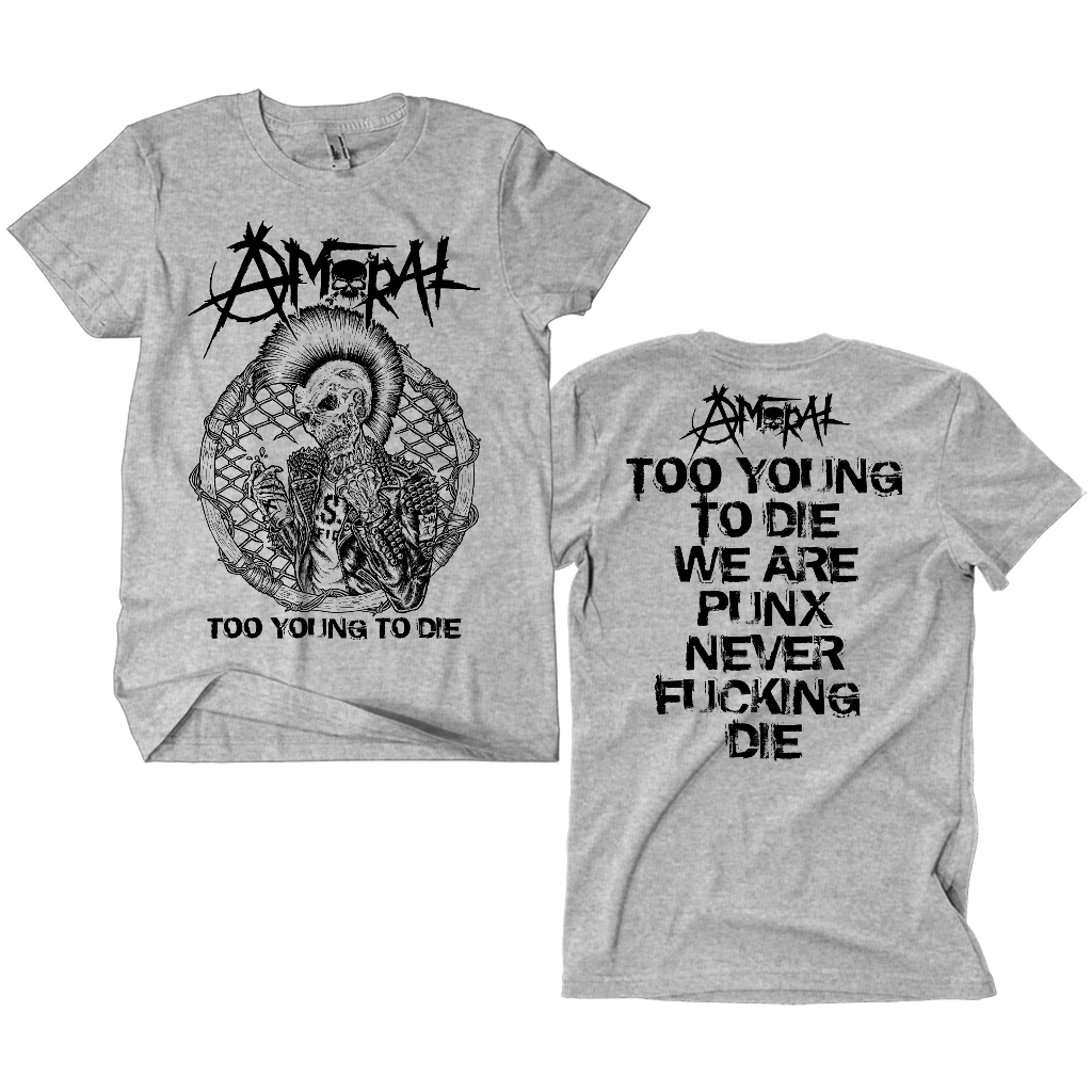 Kaos Band Punk Amoral - Too Young abu misty