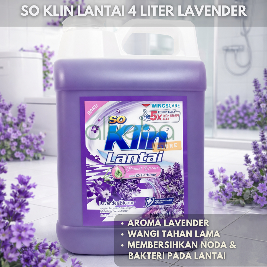 So Klin Lantai 4 Liter Varian Lavender / So Klin Floor Cleaner Jerigen