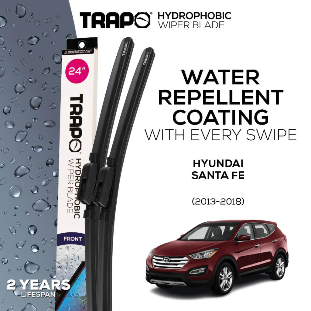 Wiper Mobil Trapo Hydrophobic Wiper Blade Hyundai Santa Fe (2013-2018) Wiper Santa Fe