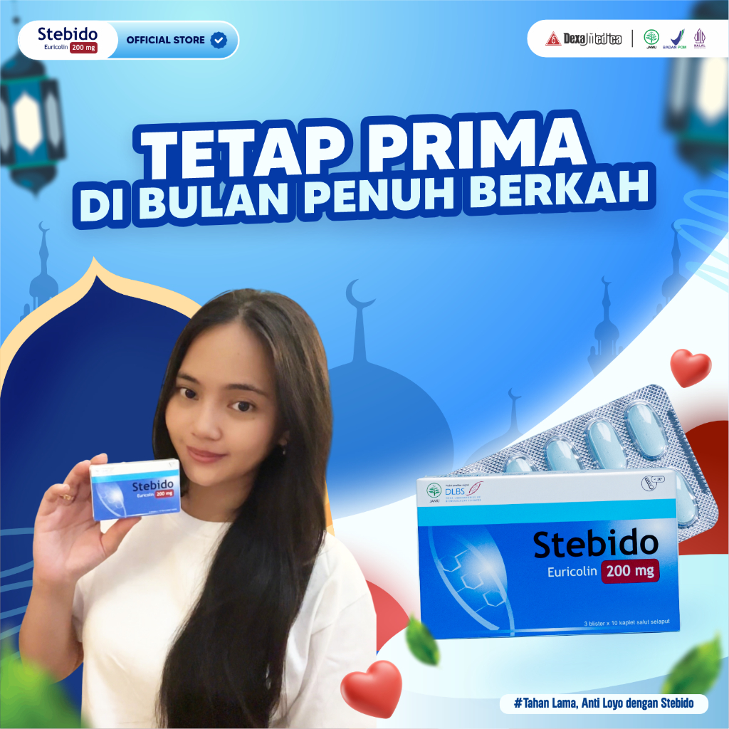 Stebido 1 Box - Tetap Prima Bersama Stebido 30 Kaplet 200 mg