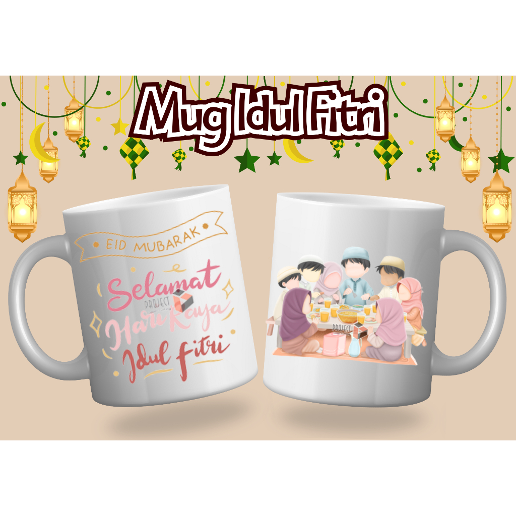 MUG IDUL FITRI | MUG CUSTOM LEBARAN | MUG MURAH IDUL FITRI | MUG, GELAS IDUL FITRI | HAMPERS LEBARAN