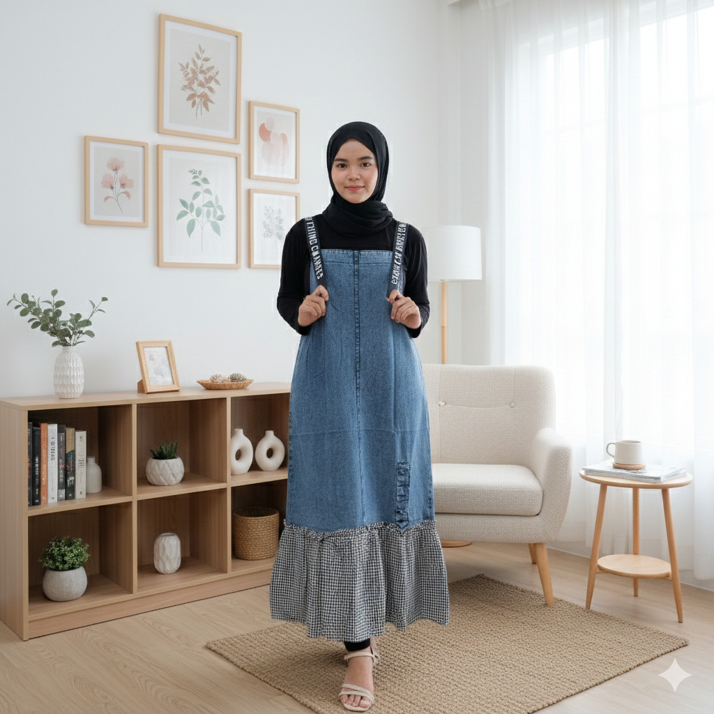 Khanissa Overall / Overall Jeans / Overall Jeans Panjang