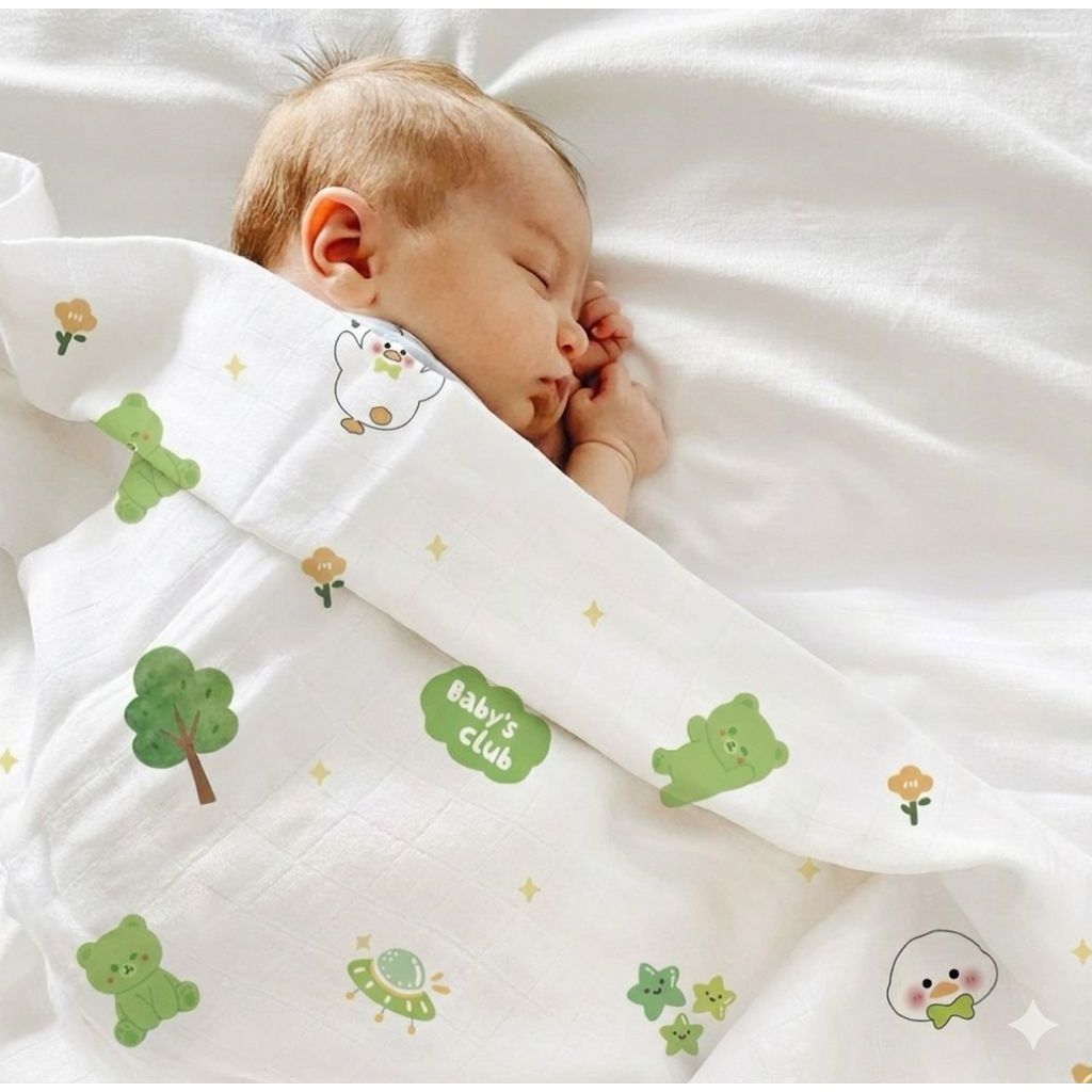 HOT SALE Bedong Bayi Katun Mix Jumbo Motif - Baby's Club Swaddle Baby SNI OEKOTEX
