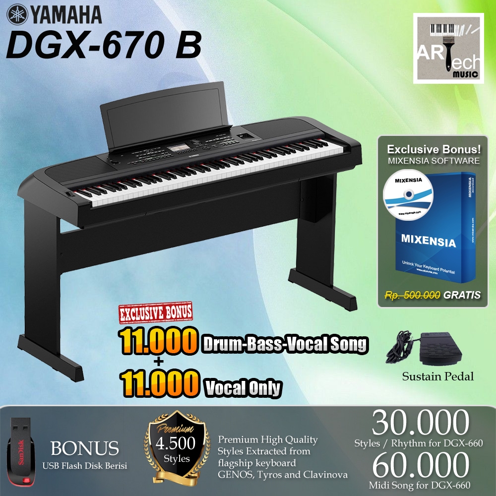 Digital Piano Yamaha DGX 670 / DGX670 (Penerus DGX660 / 660) Garansi Resmi