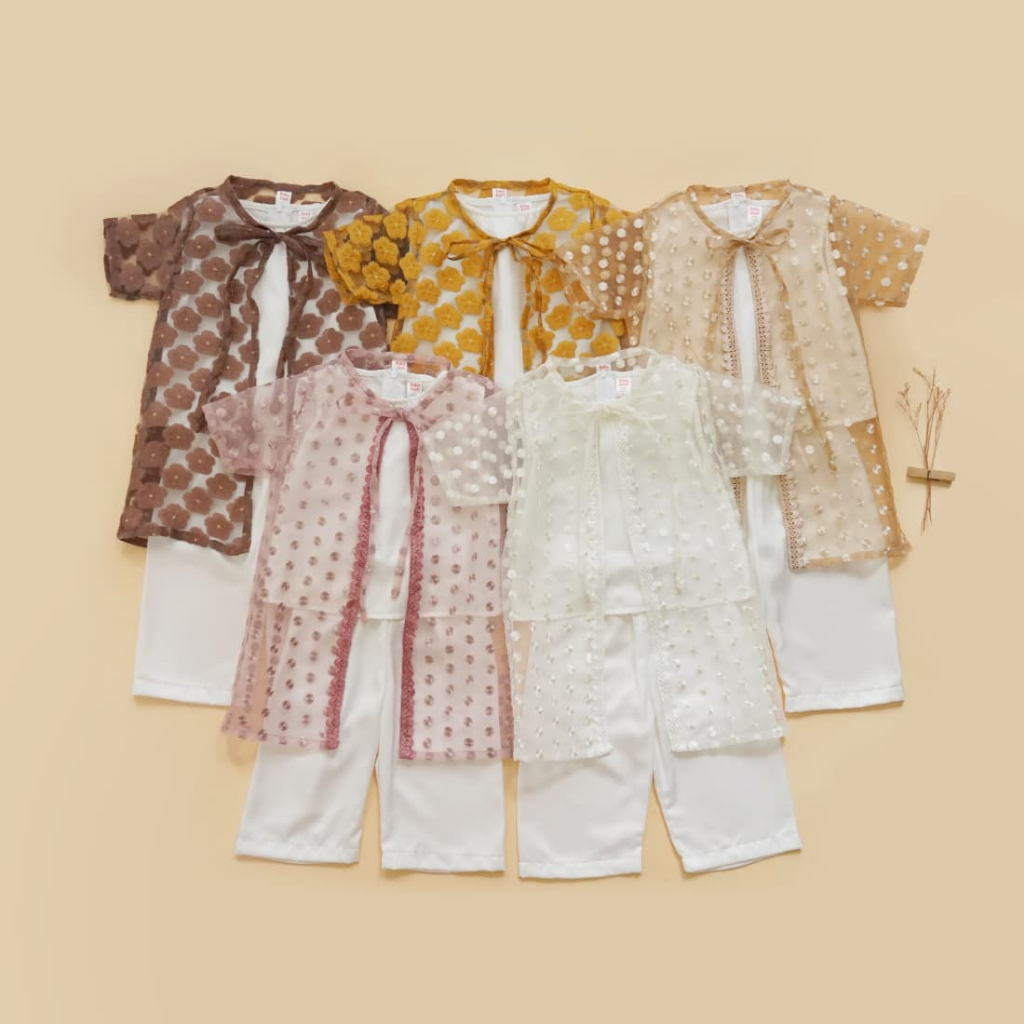 Outer Setelan Anak organza dan Silk Premium/Baju Lebaran Anak