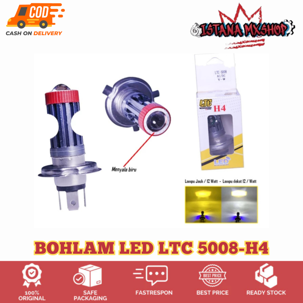 Bohlam LED K-3 LTC 5008 H4 { White / Yellow }