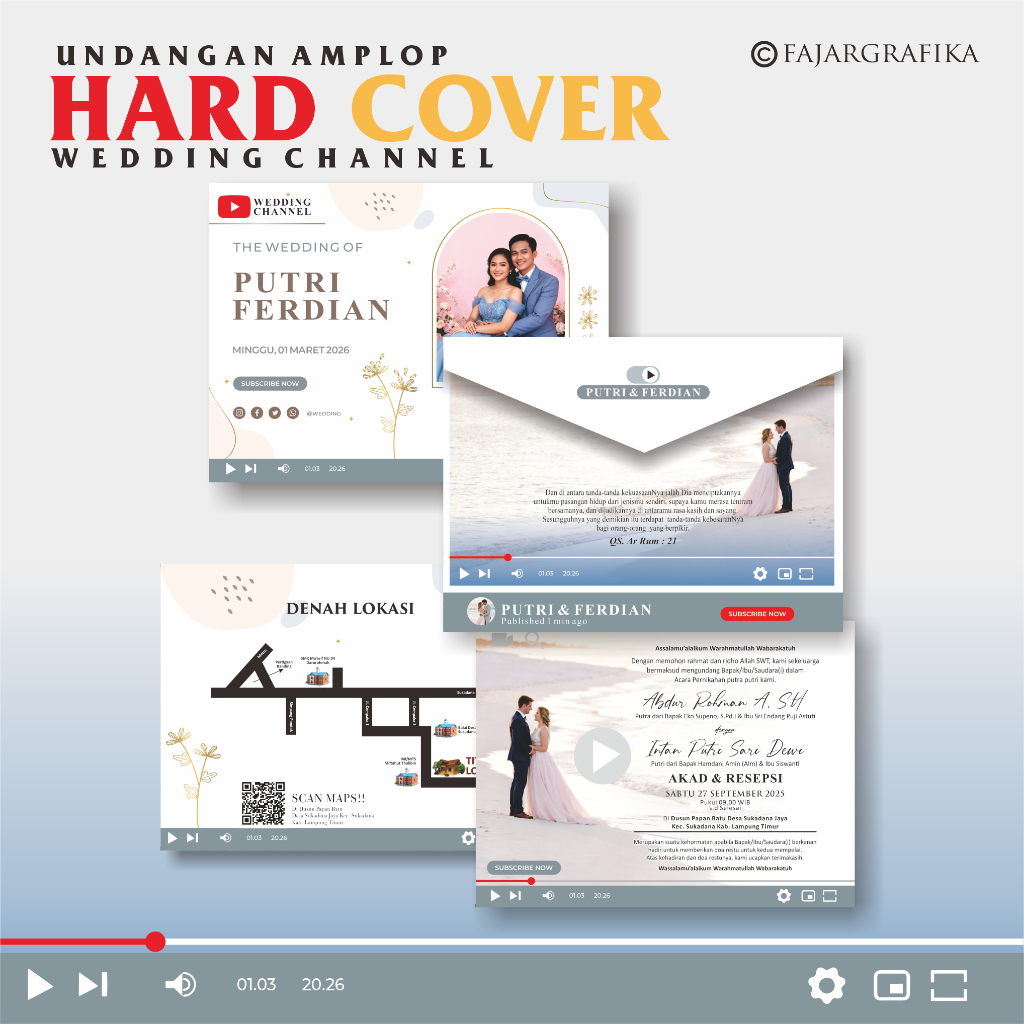 UNDANGAN PREMIUM HARDCOVER - WEDDING YOUTUBE