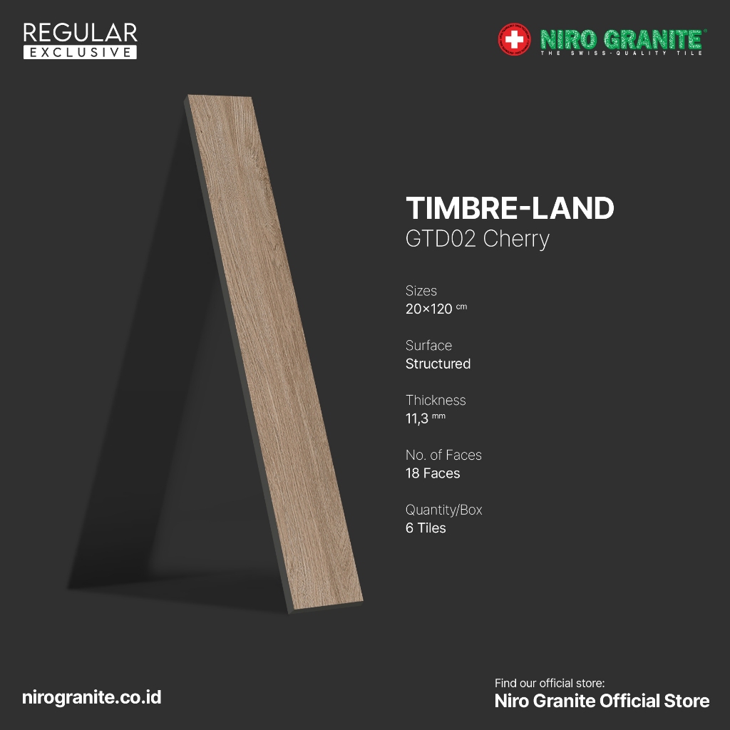 NIRO GRANITE 1st Grade - Timbre -Land GTD02 - Structured 20 x 120