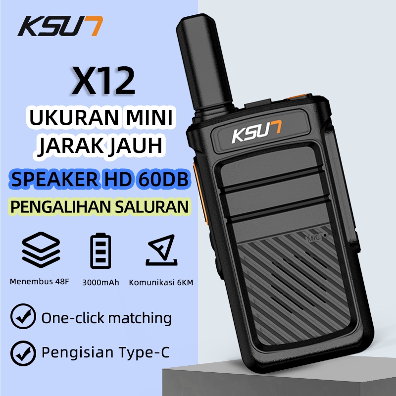 KSUN X-TFSI Walkie Talkie WalkieTalkie Sepasang 5W Handy Talkie jarak jauh