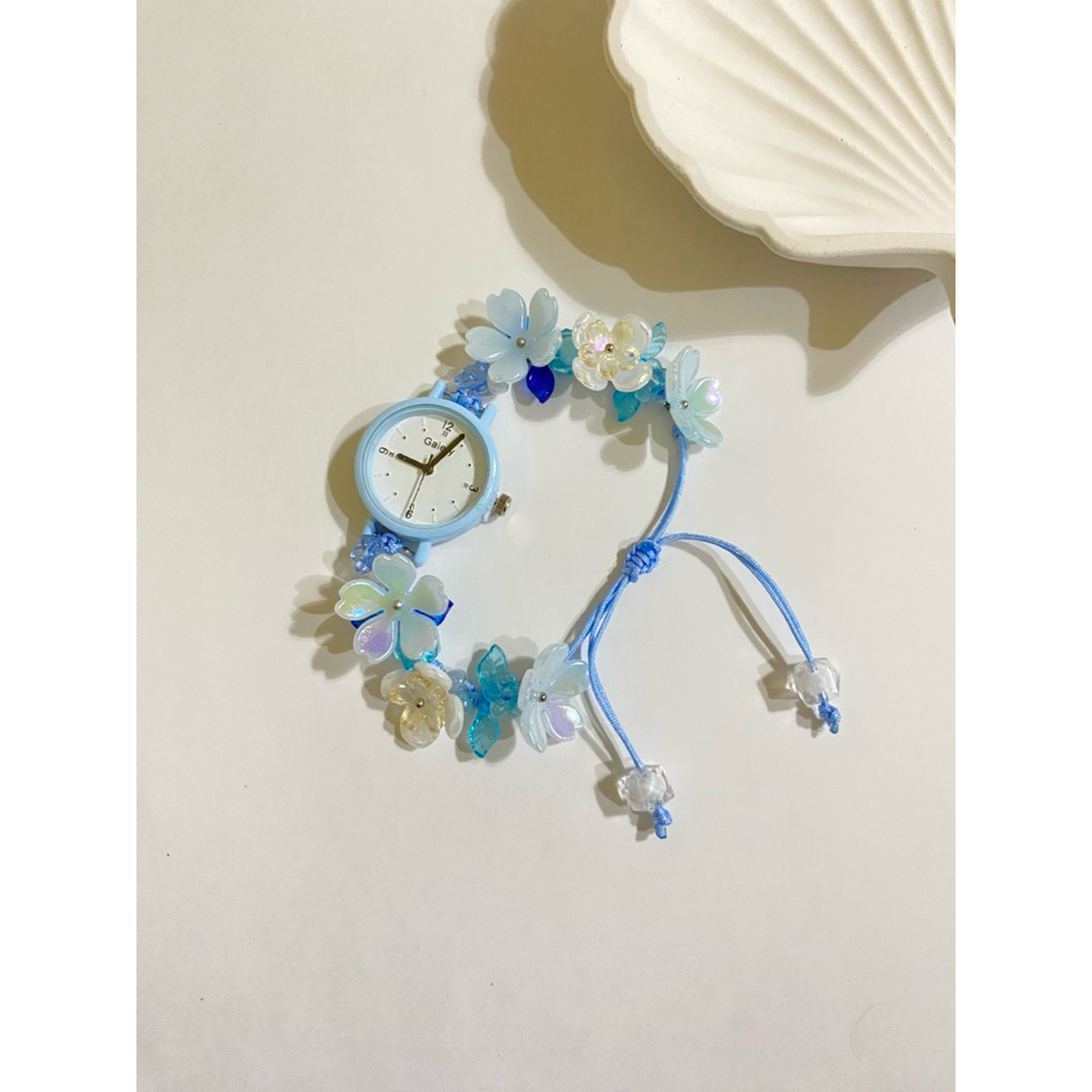 Jam tangan wanita manik serut aesthetic | serut tali | elegan